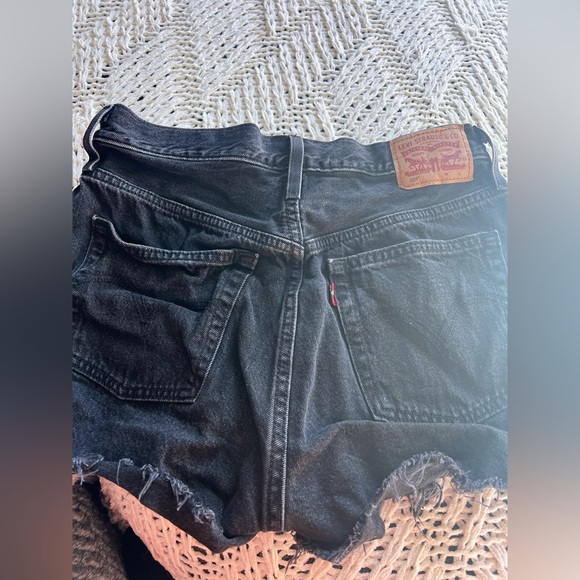 black high waisted denim shorts - Picture 2 of 2